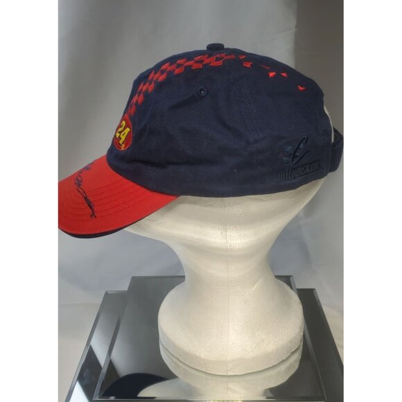 NASCAR Chase #24 Baseball Cap Hat Women's Blue Red Strapback Adjustable - Picture 2 of 5